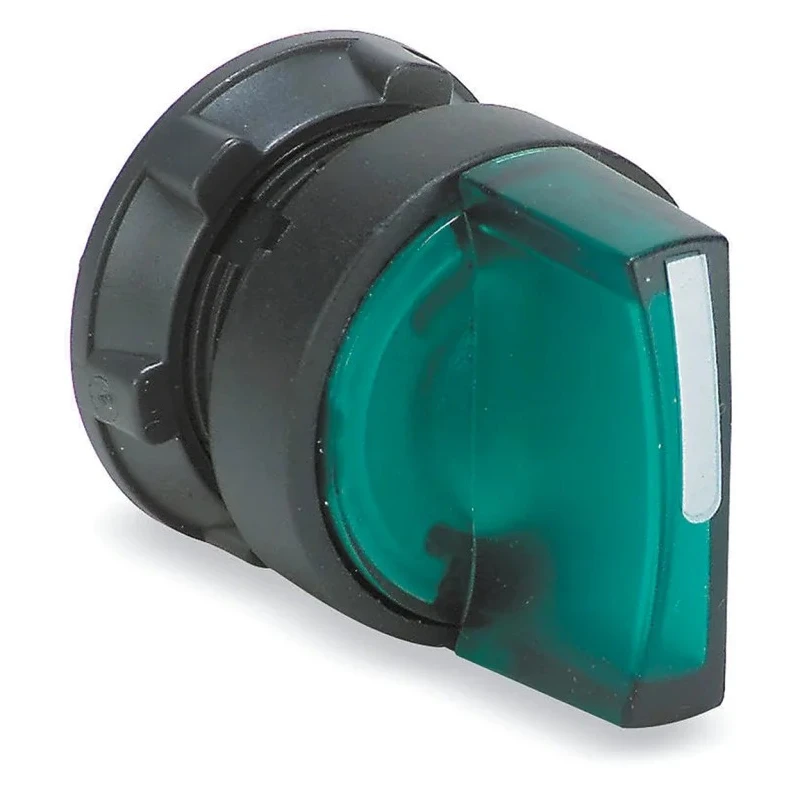 Schneider Electric Harmony Series 3 Position Illuminated Selector Switch Head 22 mm Cutout Green Handle IP65 ZB5AK1833