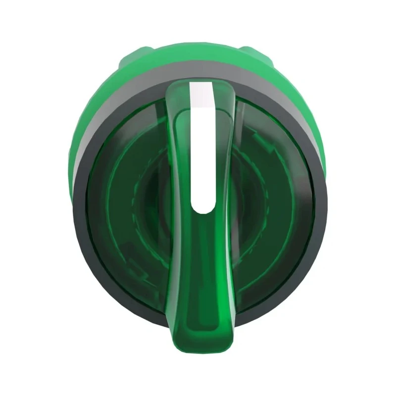 Schneider Electric Harmony Series 3 Position Illuminated Selector Switch Head 22 mm Cutout Green Handle IP65 ZB5AK1833