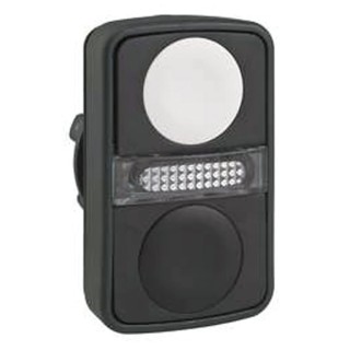 Schneider Electric Harmony XB5 Series White and Black Momentary Rectangular Push Button Head 22mm Cutout IP66 ZB5AW7A1720