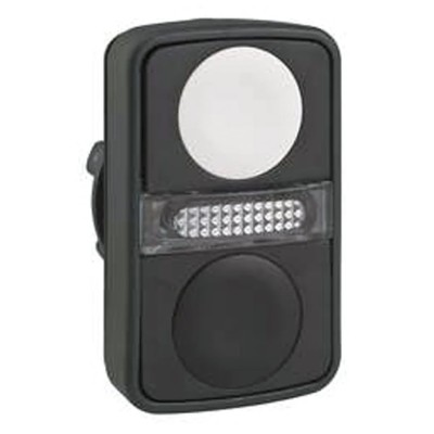 Schneider Electric Harmony XB5 Series White and Black Momentary Rectangular Push Button Head 22mm Cutout IP66 ZB5AW7A1720