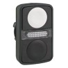 Schneider Electric Harmony XB5 Series White and Black Momentary Rectangular Push Button Head 22mm Cutout IP66 ZB5AW7A1720