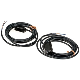 Omron Through Beam Photoelectric Sensor Block Style 15 m Detection Range NPN Output Pre-Wired IP67 E3Z-T61 2M