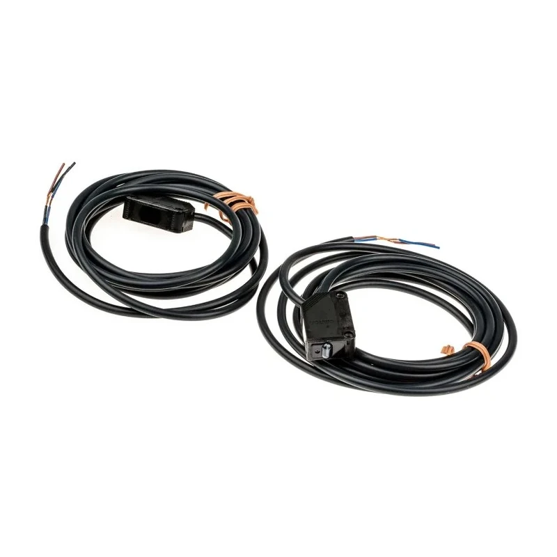 Omron Through Beam Photoelectric Sensor Block Style 15 m Detection Range NPN Output Pre-Wired IP67 E3Z-T61 2M