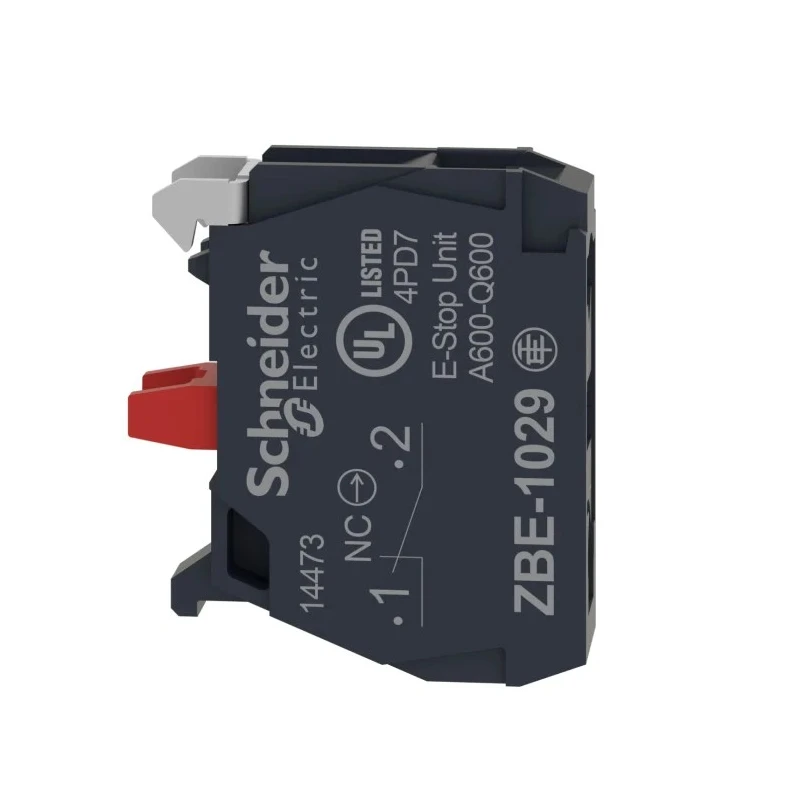 Schneider Electric Contact Block with 1 NC Terminal Screw Connection, ZBE1 Series , Industrial Automation Control