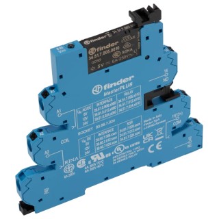 Finder 39 Series Interface Relay, DIN Rail Mount, 6V AC/DC Coil, SPDT, 6A Switching Current, Silver Alloy 39.61.0.006.0060