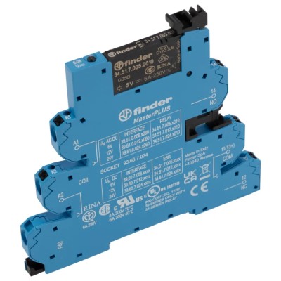 Finder 39 Series Interface Relay, DIN Rail Mount, 6V AC/DC Coil, SPDT, 6A Switching Current, Silver Alloy 39.61.0.006.0060