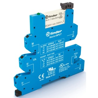 Finder 39 Series Interface Relay DIN Rail Mount 230V AC Coil SPDT Contact 6A Switching Current 4.3mA Coil 39.71.8.230.5060
