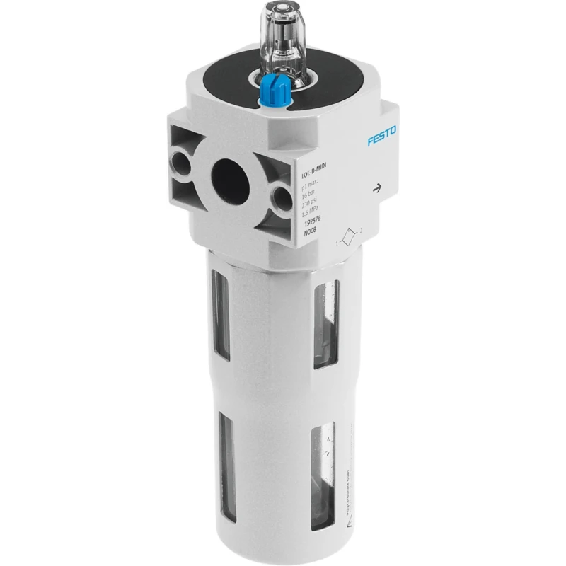 Festo Pneumatic Air Lubricator LOE-D Series 45cm³ Oil Capacity 16 bar Operating Pressure LOE-D-MINI