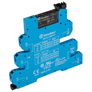 Finder 39 Series Electromechanical Interface Relay DIN Rail Mount 6V AC/DC Coil SPDT 35mA 6A Switching 250V 39.71.0.006.5060