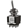 KNITTER-SWITCH Panel Mount Toggle Switch 3PDT On-Off-On 4A 30V DC 250V AC Chromium Plated Actuator MTA 306 H