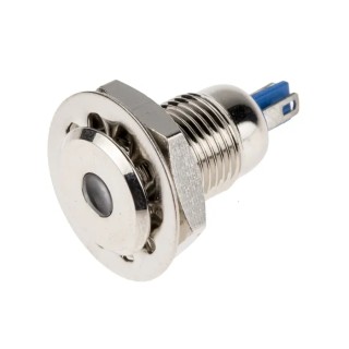 RS PRO White Panel Mount Indicator 24V 15mA Lead Wire Termination IP67 Prominent Bezel 820-0595