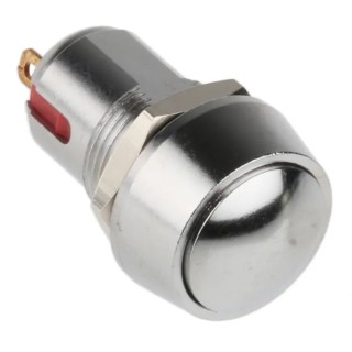 RS Pro Push Button Switch Momentary PCB SPST White LED IP67 125V AC 820-0602