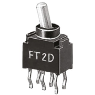 KNITTER-SWITCH Toggle Switch Microminiature PCB Mount On-On DPDT 28V DC FT 2 D