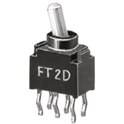 KNITTER-SWITCH Toggle Switch Microminiature PCB Mount On-On DPDT 28V DC FT 2 D