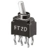 KNITTER-SWITCH Toggle Switch Microminiature PCB Mount On-On DPDT 28V DC FT 2 D