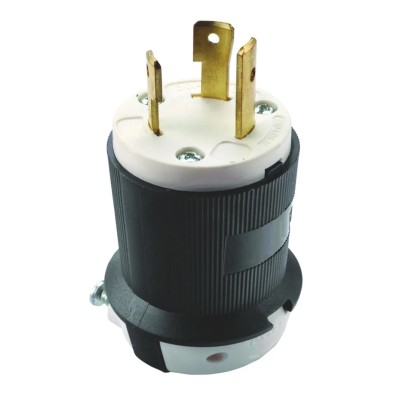 RS PRO 20A 125V USA NEMA L5-20P Mains Plug Black Nylon Body Quick Connect 817-9378