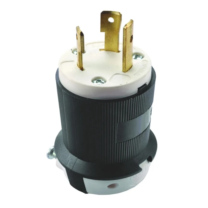 RS PRO 20A 125V USA NEMA L5-20P Mains Plug Black Nylon Body Quick Connect 817-9378