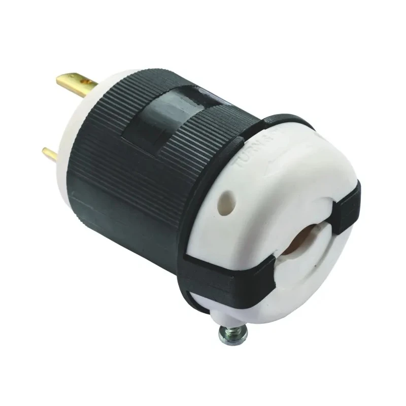 RS PRO 20A 125V USA NEMA L5-20P Mains Plug Black Nylon Body Quick Connect 817-9378