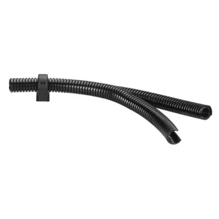 Flexicon Nylon Corrugated Conduit with Polyvinyl Chloride Coating 7.9 mm Nominal Diameter, Black, 50m FPADS13B-50M