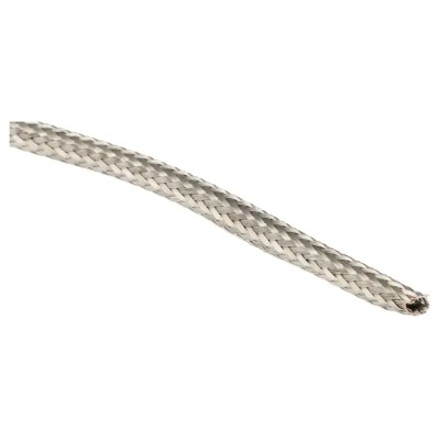 Alpha Wire Expandable Braided Tin Plated Copper Silver Cable Sleeve 30m Length 0.031in to 0.781in Diameter 2171 SV005