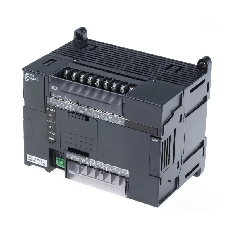 Omron CP1L-EL Series PLC CPU, 12-Input DC, 8 Relay Outputs, Ladder Diagram Programming, DIN Rail Mount 
