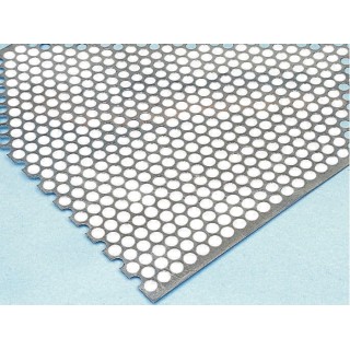 RS PRO Perforated Aluminium Metal Sheet 500 mm x 500 mm, 1.2 mm Thick 202-7940
