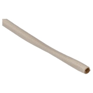 Alpha Wire Expandable Braided Fibreglass Silicone Rubber Natural Cable Sleeve 30m Length 5.28-7.57mm Diameter PF2004 NA005