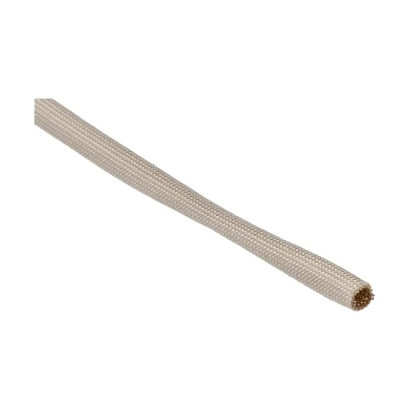 Alpha Wire Expandable Braided Fibreglass Silicone Rubber Natural Cable Sleeve 30m Length 5.28-7.57mm Diameter PF2004 NA005