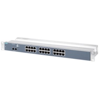 Siemens Unmanaged 24 Port Ethernet Switch 100Mbps, 6W Power Loss, 482.6 x 43.6 x 127mm SCALANCE Series 6GK5124-0BA00-2AR3