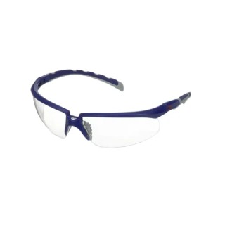 3M 2000 Series Safety Glasses Anti-Fog Anti-Scratch Clear Polycarbonate Lens Blue Grey Plastic Frame S2001AF-BLU