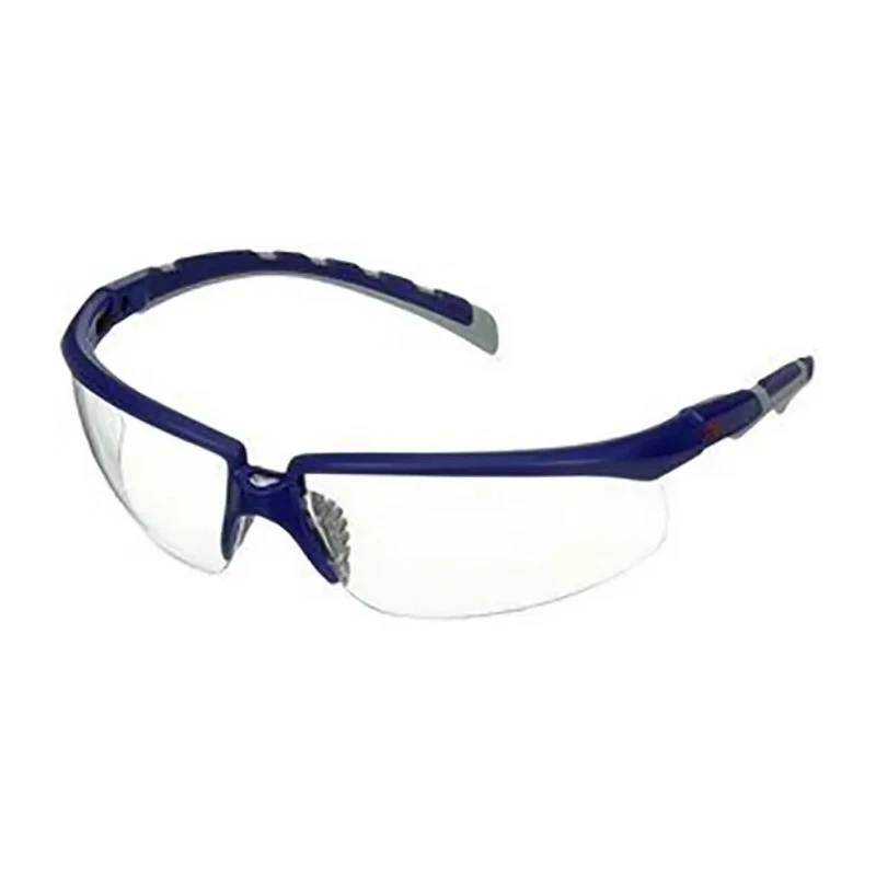 3M 2000 Series Safety Glasses Anti-Fog Anti-Scratch Clear Polycarbonate Lens Blue Grey Plastic Frame S2001AF-BLU