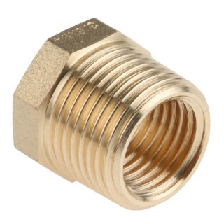 RS PRO Brass Threaded Fitting Straight 3/8 in BSP Male to 1/4 in BSP Female Reducer Bush 203-9016