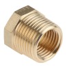 RS PRO Brass Threaded Fitting Straight 3/8 in BSP Male to 1/4 in BSP Female Reducer Bush 203-9016