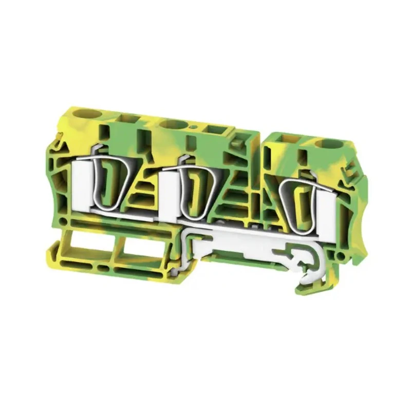Weidmüller PE Terminal Block ZPE 6/3AN Series, Green Yellow, 6mm² Cable CSA, 1-Level, Clamp Termination, 800V 7907400000