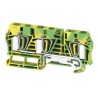 Weidmüller PE Terminal Block ZPE 6/3AN Series, Green Yellow, 6mm² Cable CSA, 1-Level, Clamp Termination, 800V 7907400000