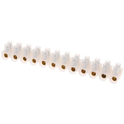 HellermannTyton Sigma Series Terminal Strip 12-Way, 16mm Wire Size, 76A Current, Screw Termination CS30NTPE