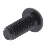 RS PRO Black Steel Hex Socket Button Screw, Hex Drive, M6 Thread Size, 15 mm Length 822-9120