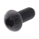 RS PRO Black Steel Hex Socket Button Screw, Hex Drive, M6 Thread Size, 15 mm Length 822-9120