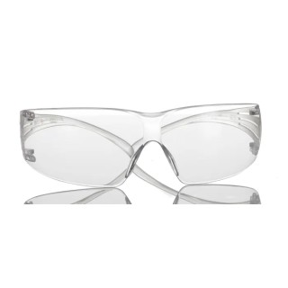 3M SecureFit Safety Glasses with Clear Polycarbonate Lens and Frame, UV Resistant, ANSI Z87.1-2010 SF201AS