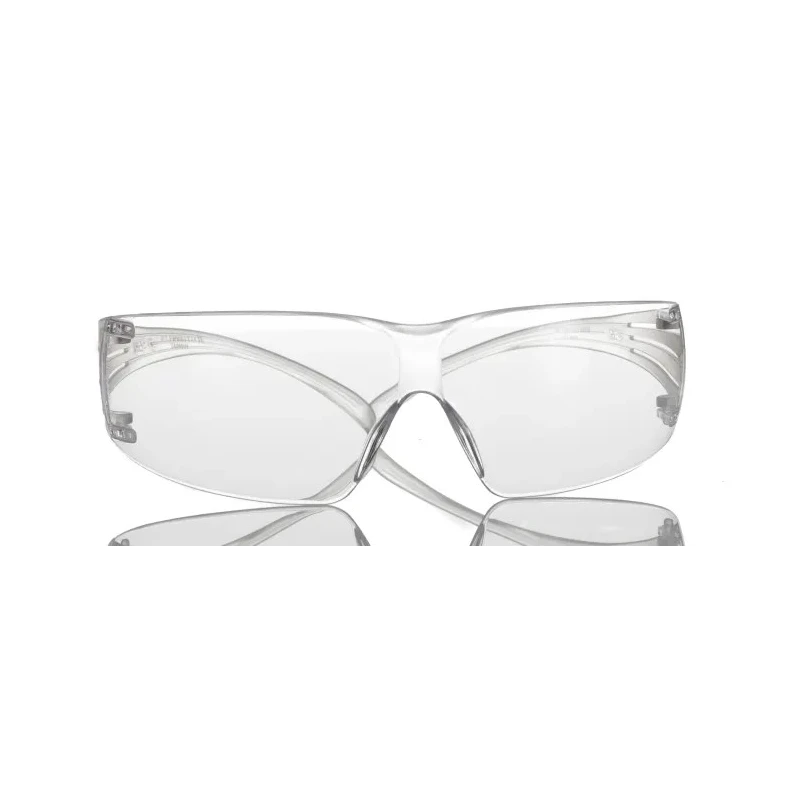 3M SecureFit Safety Glasses with Clear Polycarbonate Lens and Frame, UV Resistant, ANSI Z87.1-2010 SF201AS