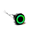 Bulgin Capacitive Switch Latching NO Illuminated Red Green On-Off IP68 IP69K Black Aluminium MC25LOBRG