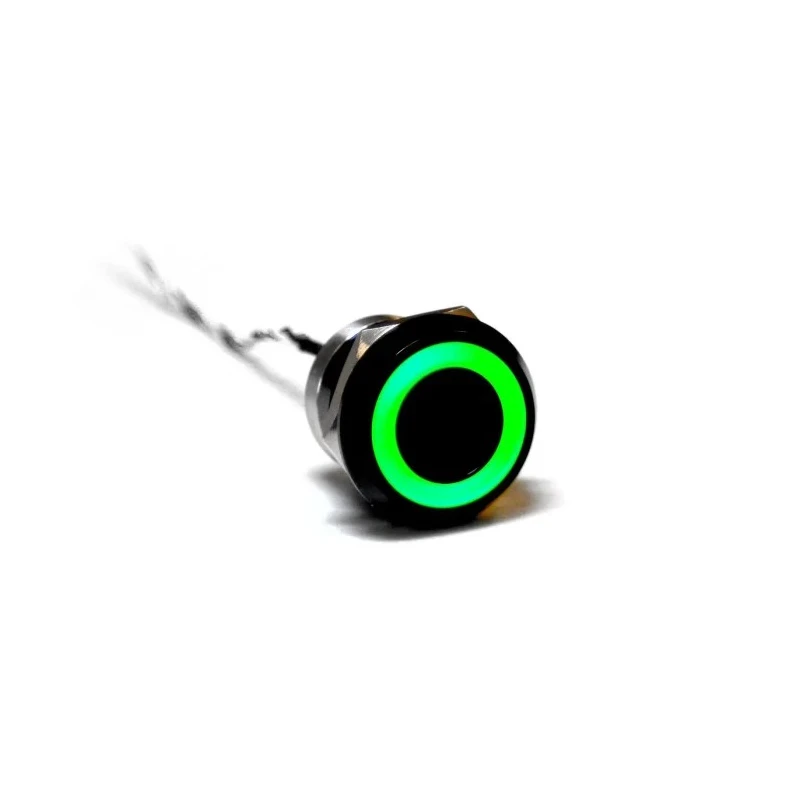 Bulgin Capacitive Switch Latching NO Illuminated Red Green On-Off IP68 IP69K Black Aluminium MC25LOBRG