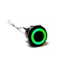 Bulgin Capacitive Switch Latching NO Illuminated Red Green On-Off IP68 IP69K Black Aluminium MC25LOBRG
