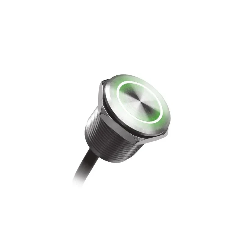 Bulgin Illuminated Piezo Switch Momentary SPDT IP69K IP68 Wire 1A 24V AC/DC 85°C -40°C MPZI022/F/D1/24