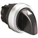 Lovato Electric Platinum Series 3 Position Selector Switch Head, 22 mm Cutout, Black Handle LPCS133