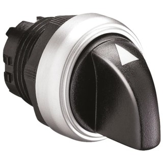 Lovato Electric Platinum Series 3 Position Selector Switch Head, 22 mm Cutout, Black Handle LPCS133