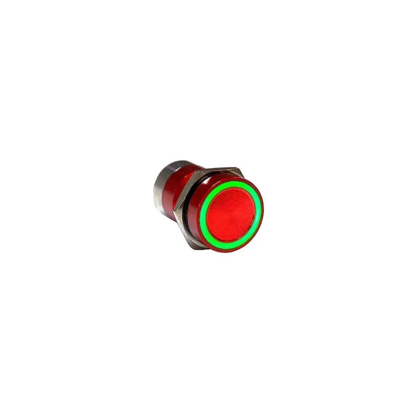 Bulgin Capacitive Switch Momentary NO Illuminated Red Green On-Off Aluminium IP68 MC16MORGR