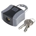 RS PRO Key Steel Padlock, 7 mm Shackle Diameter, 30 mm Shackle Length, 47 mm Width, Model 827-4401
