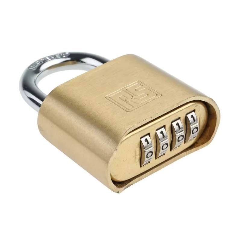 RS PRO Combination Padlock Brass Combination Padlock, 7mm Shackle Diameter, 53mm Body Width, Model 827-4414
