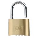 RS PRO Combination Padlock Brass Combination Padlock, 7mm Shackle Diameter, 53mm Body Width, Model 827-4414